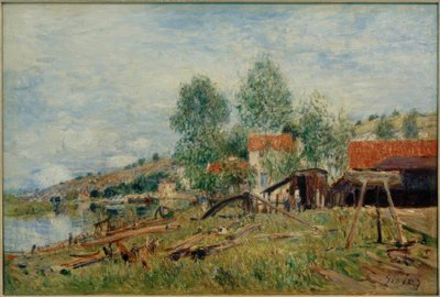 Il cantiere a St. Mammès da Alfred Sisley